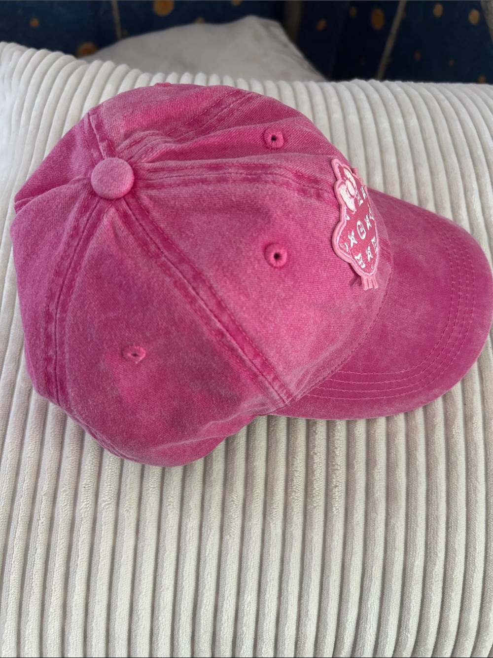 Girls' Pink Embroidered Cat Baseball Cap - Picture 2 of 6